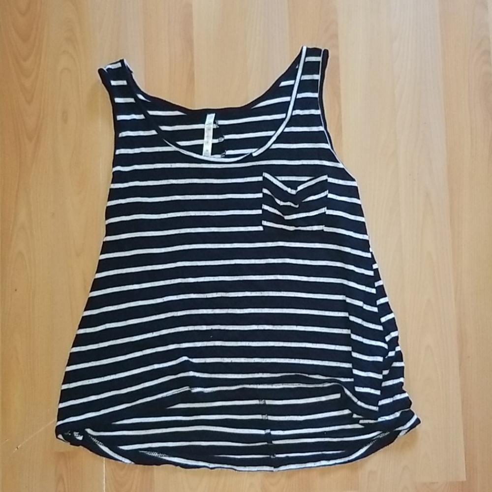 Striped Black Tank